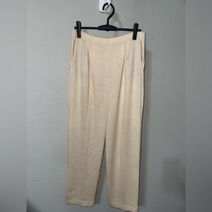 ST. JOHN BASICS‎ Cream Santana Knit Pants Sz 10